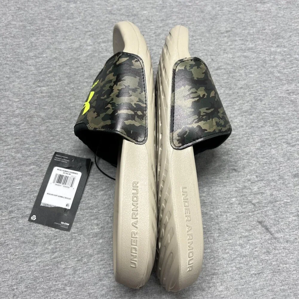 Under Armour Ignite Camo‎ Logo UA  Men Slip On Casual Sandal Slides Sz 10